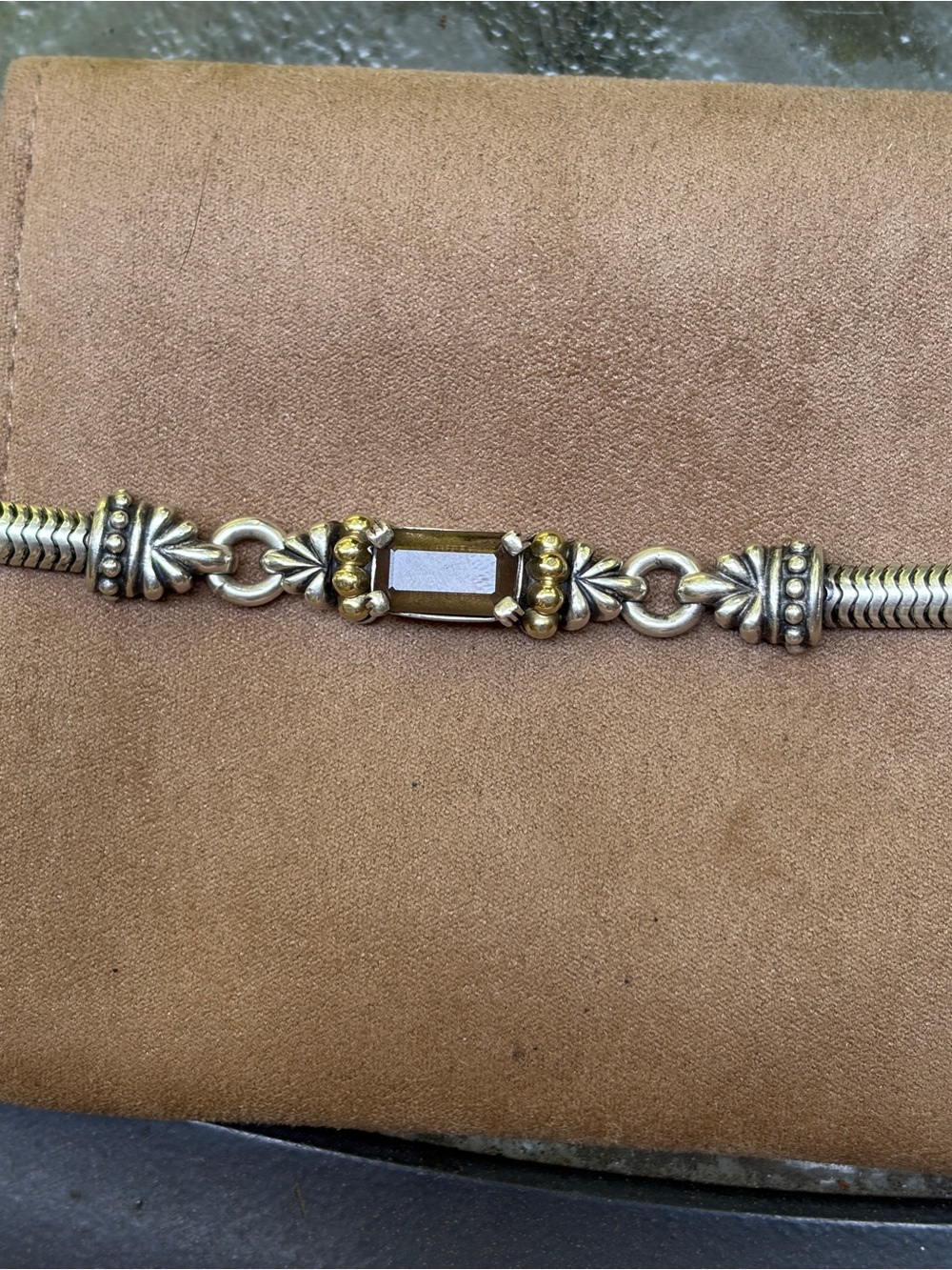 Lagos Caviar gold and smoky quartz bracelet